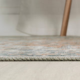 Elida Distressed Medallion Chenille Machine-washable Area Rug