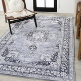 Boho Bohemian Distressed Chenille Machine-washable Area Rug