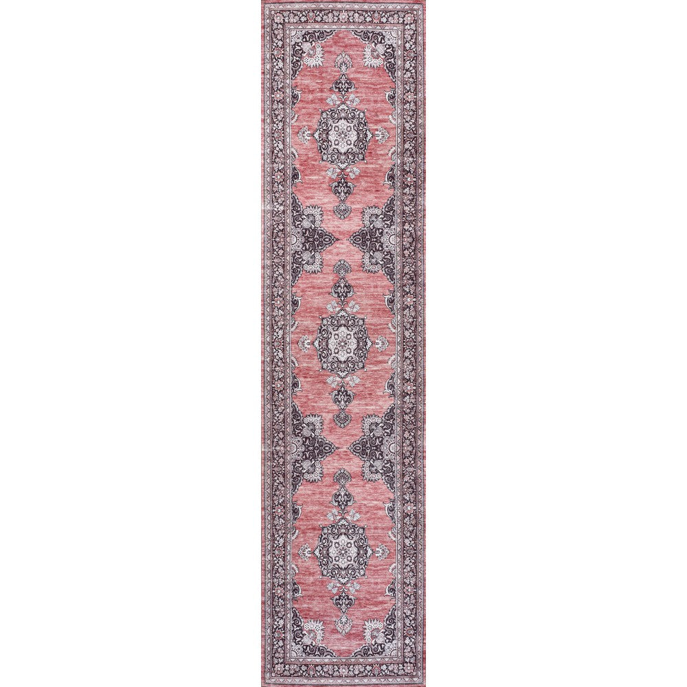 Boho Bohemian Distressed Chenille Machine-washable Area Rug
