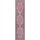 Boho Bohemian Distressed Chenille Machine-washable Area Rug