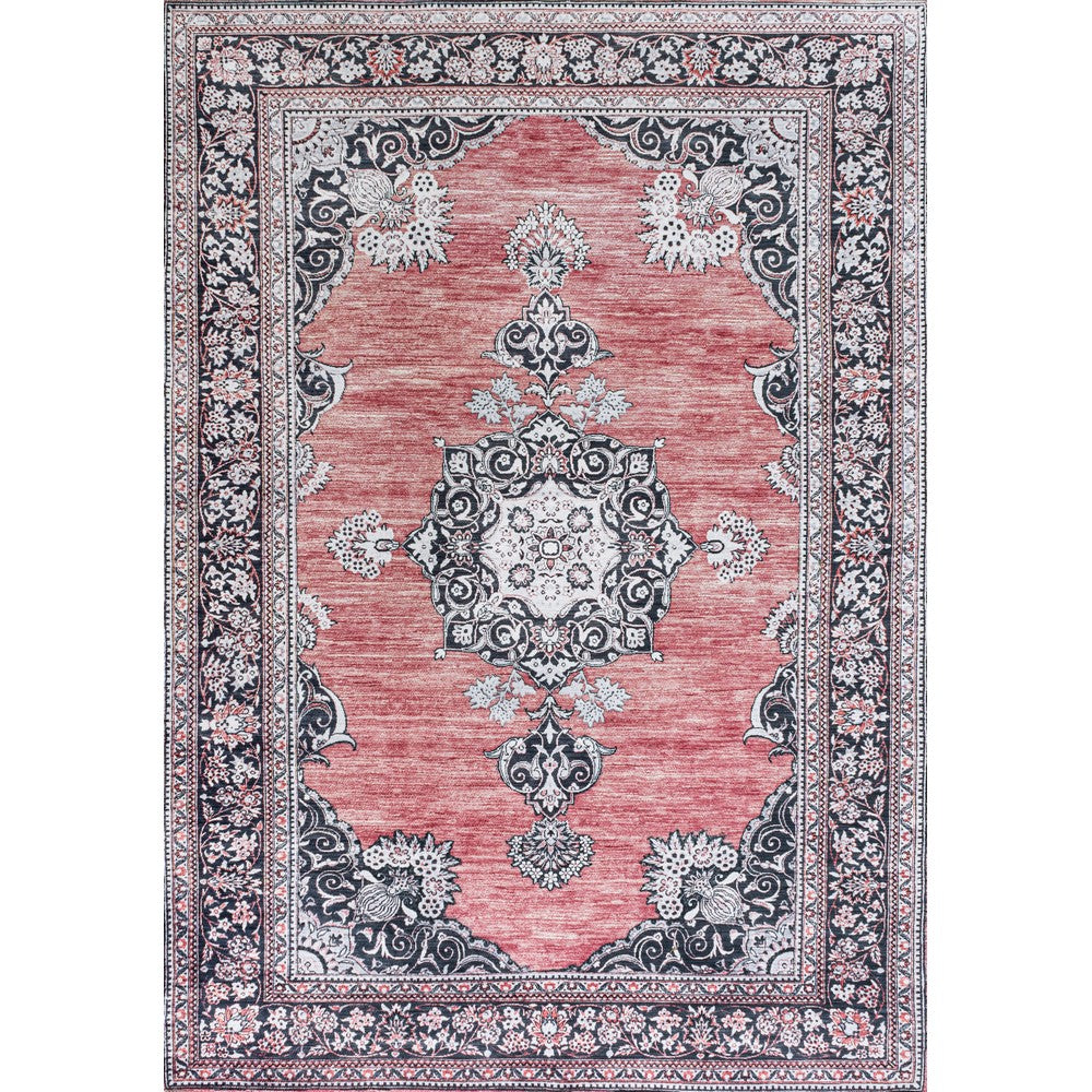 Boho Bohemian Distressed Chenille Machine-washable Area Rug