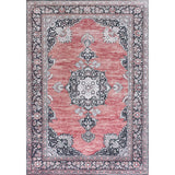 Boho Bohemian Distressed Chenille Machine-washable Area Rug