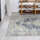 Boho Bohemian Distressed Chenille Machine-washable Area Rug