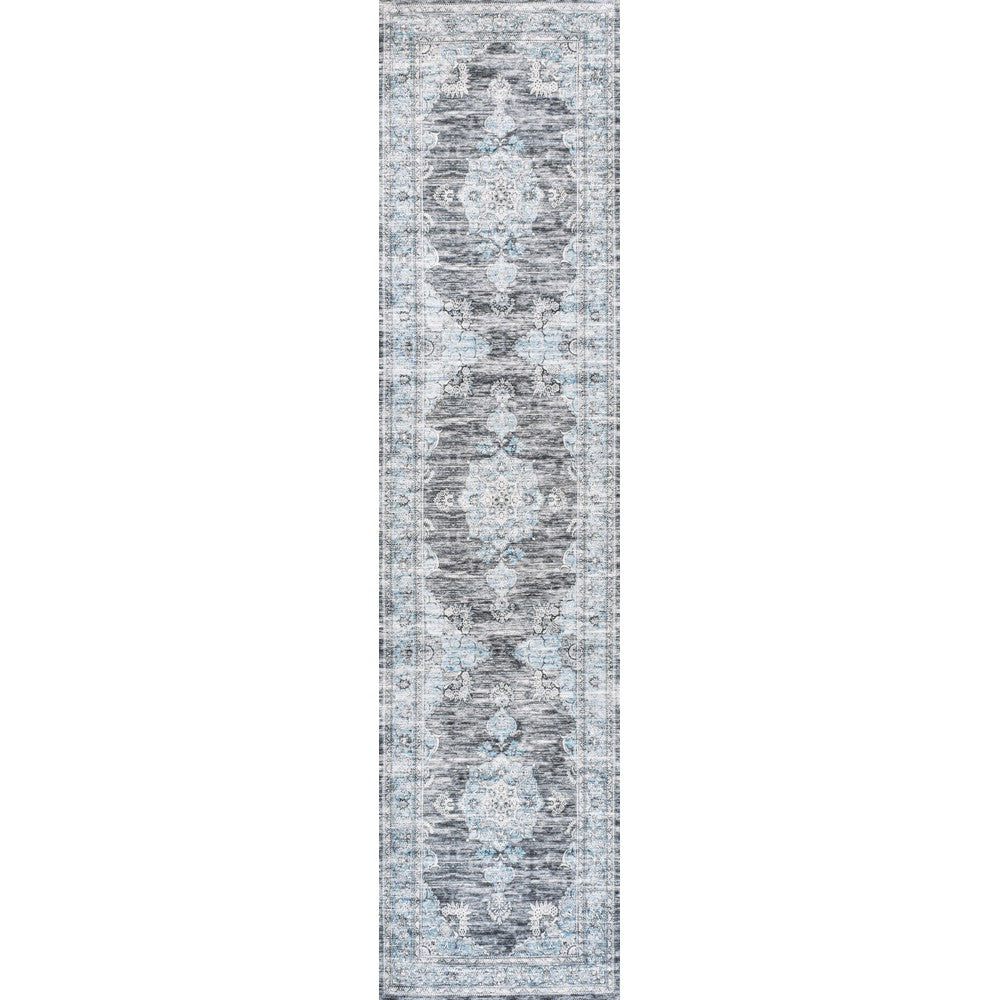 Boho Bohemian Distressed Chenille Machine-washable Area Rug