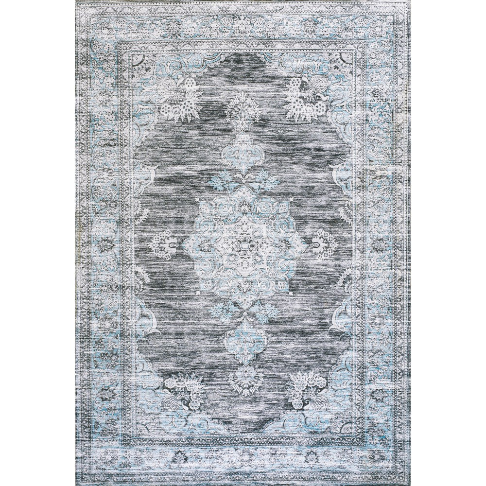Boho Bohemian Distressed Chenille Machine-washable Area Rug