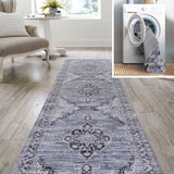 Vernal Chenille Cottage Medallion Machine-washable Area Rug