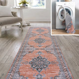 Vernal Chenille Cottage Medallion Machine-washable Area Rug