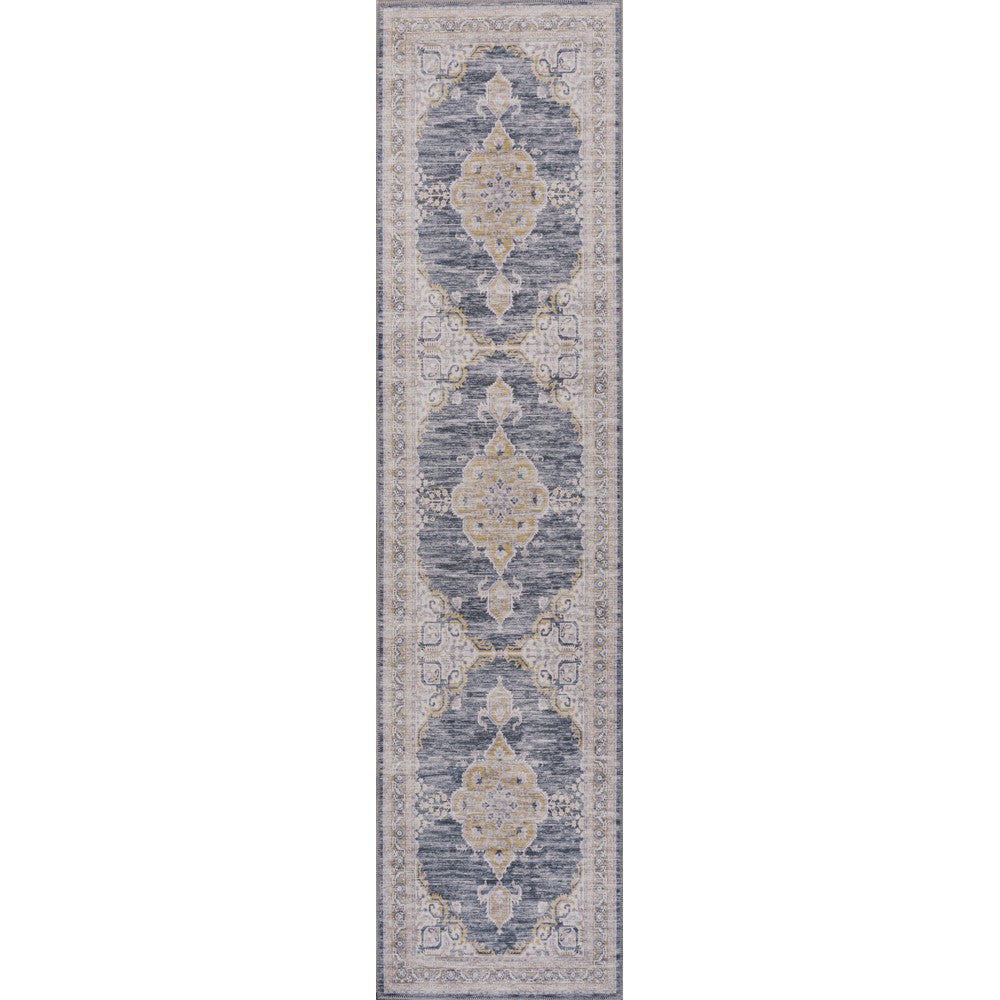 Vernal Chenille Cottage Medallion Machine-washable Area Rug