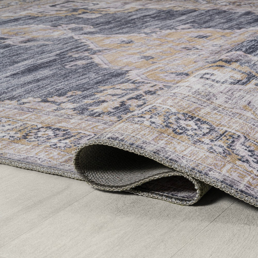 Vernal Chenille Cottage Medallion Machine-washable Area Rug