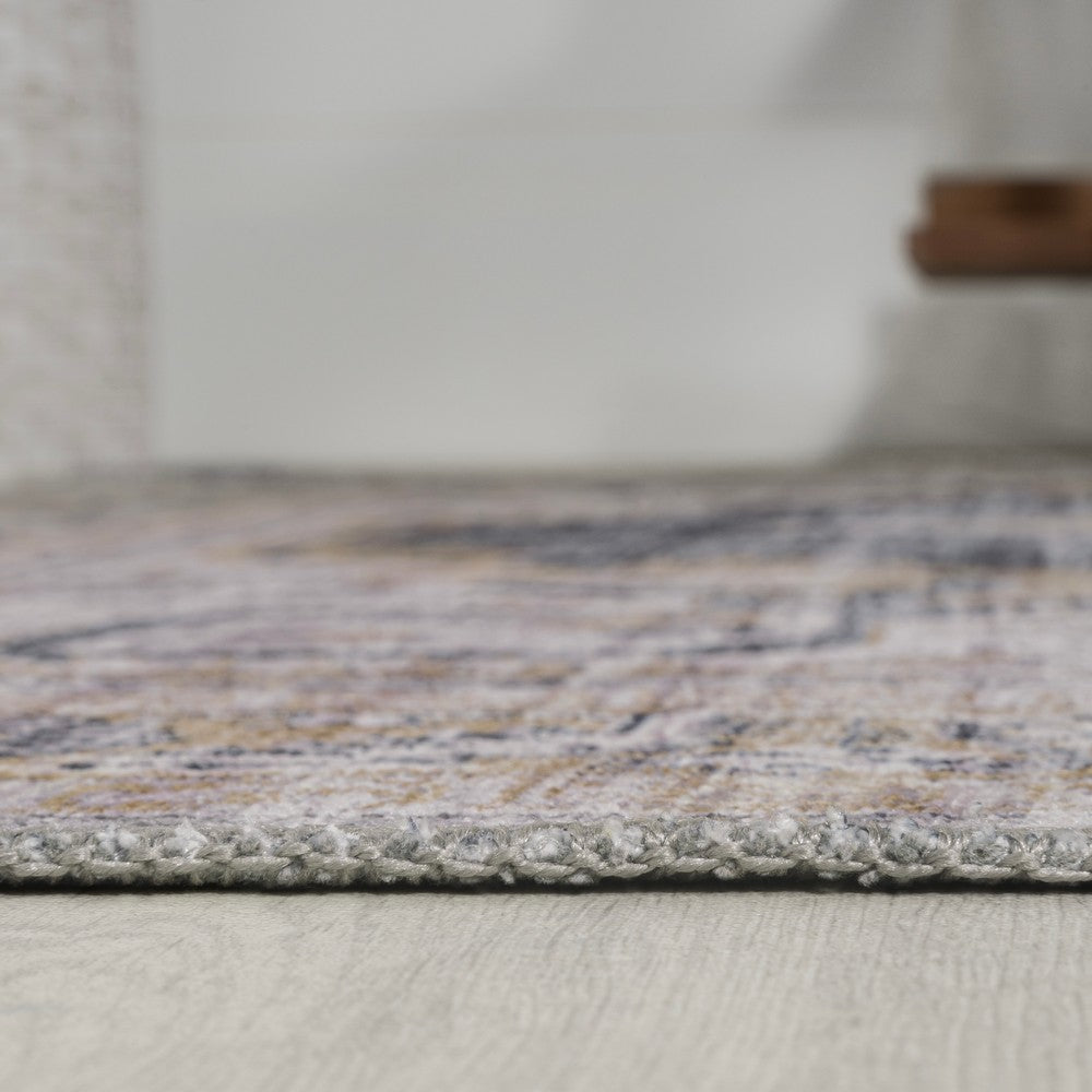 Vernal Chenille Cottage Medallion Machine-washable Area Rug