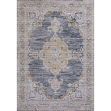 Vernal Chenille Cottage Medallion Machine-washable Area Rug