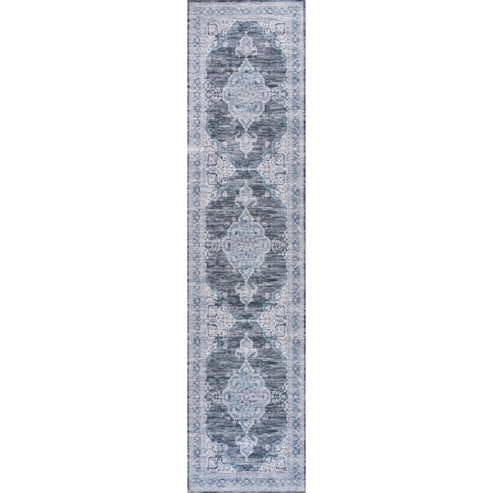 Vernal Chenille Cottage Medallion Machine-washable Area Rug