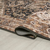 Moora Chenille Mid-century Medallion Machine-washable Area Rug