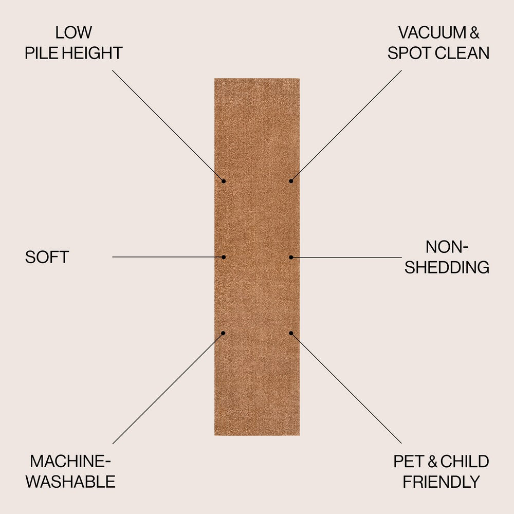 Alexander Classic Solid Low-Pile Machine-Washable Area Rug