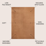 Alexander Classic Solid Low-Pile Machine-Washable Area Rug