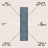 Alexander Classic Solid Low-Pile Machine-Washable Area Rug