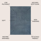 Alexander Classic Solid Low-Pile Machine-Washable Area Rug