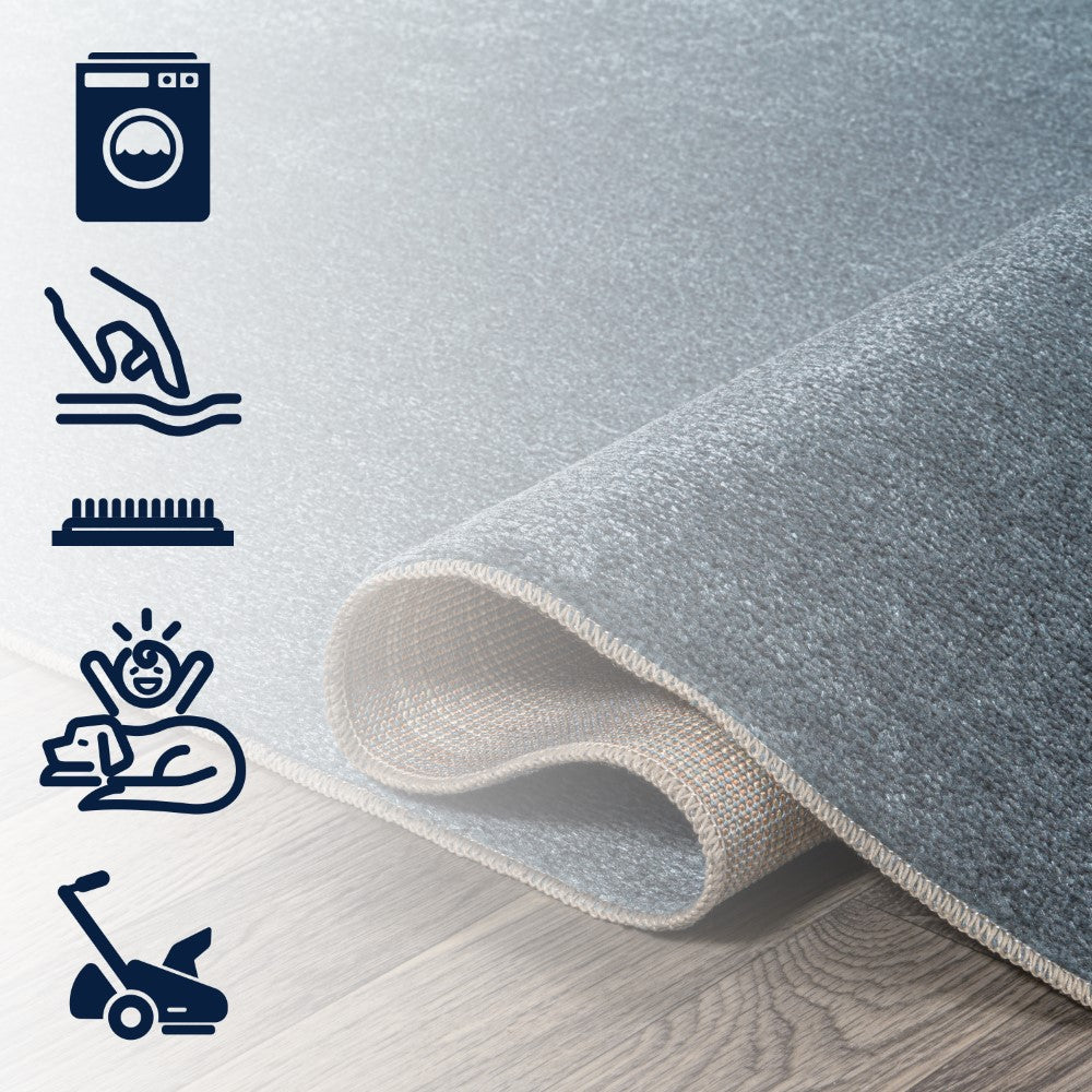 Alexander Classic Solid Low-Pile Machine-Washable Area Rug