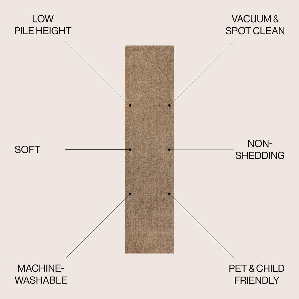 Alexander Classic Solid Low-Pile Machine-Washable Area Rug
