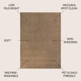 Alexander Classic Solid Low-Pile Machine-Washable Area Rug