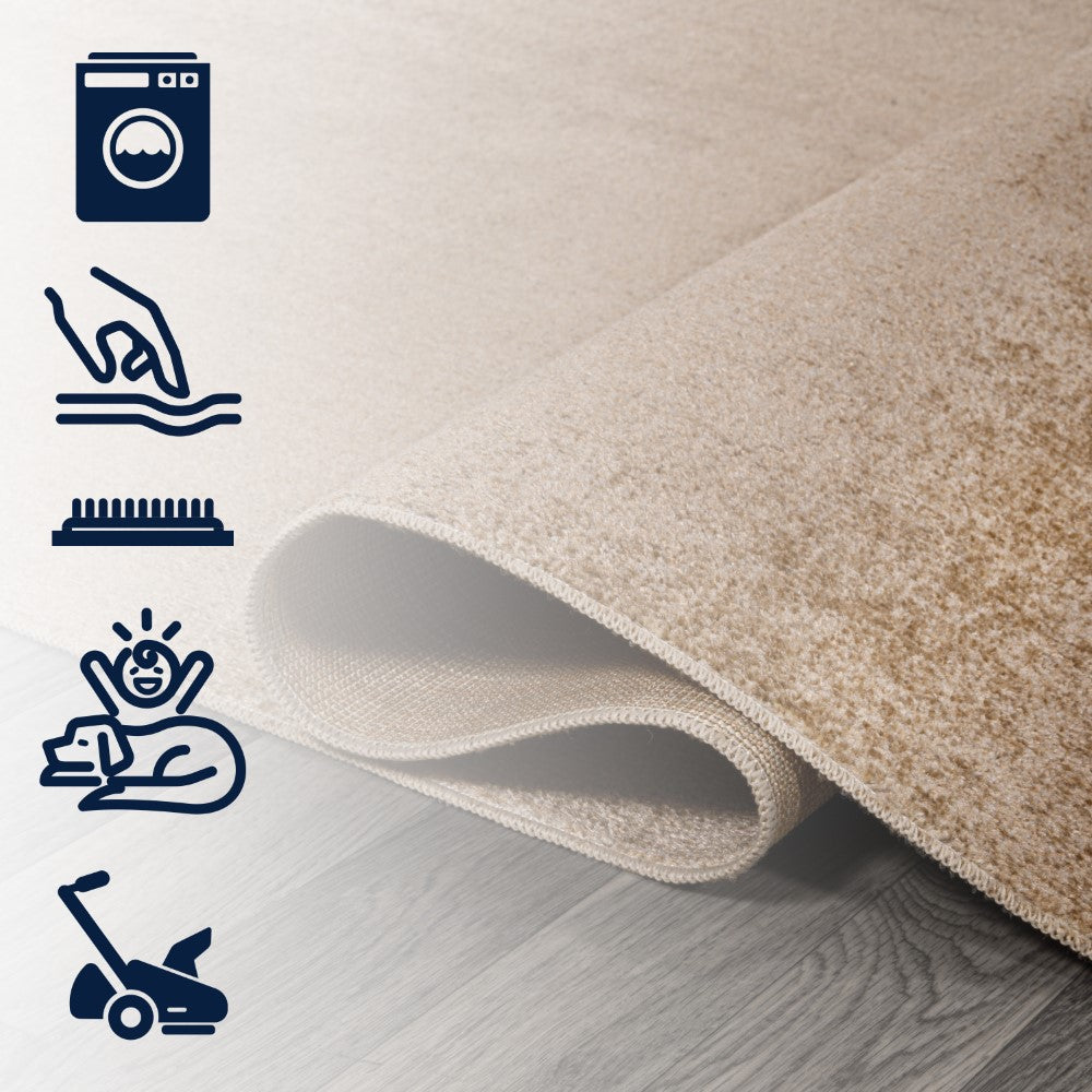Alexander Classic Solid Low-Pile Machine-Washable Area Rug