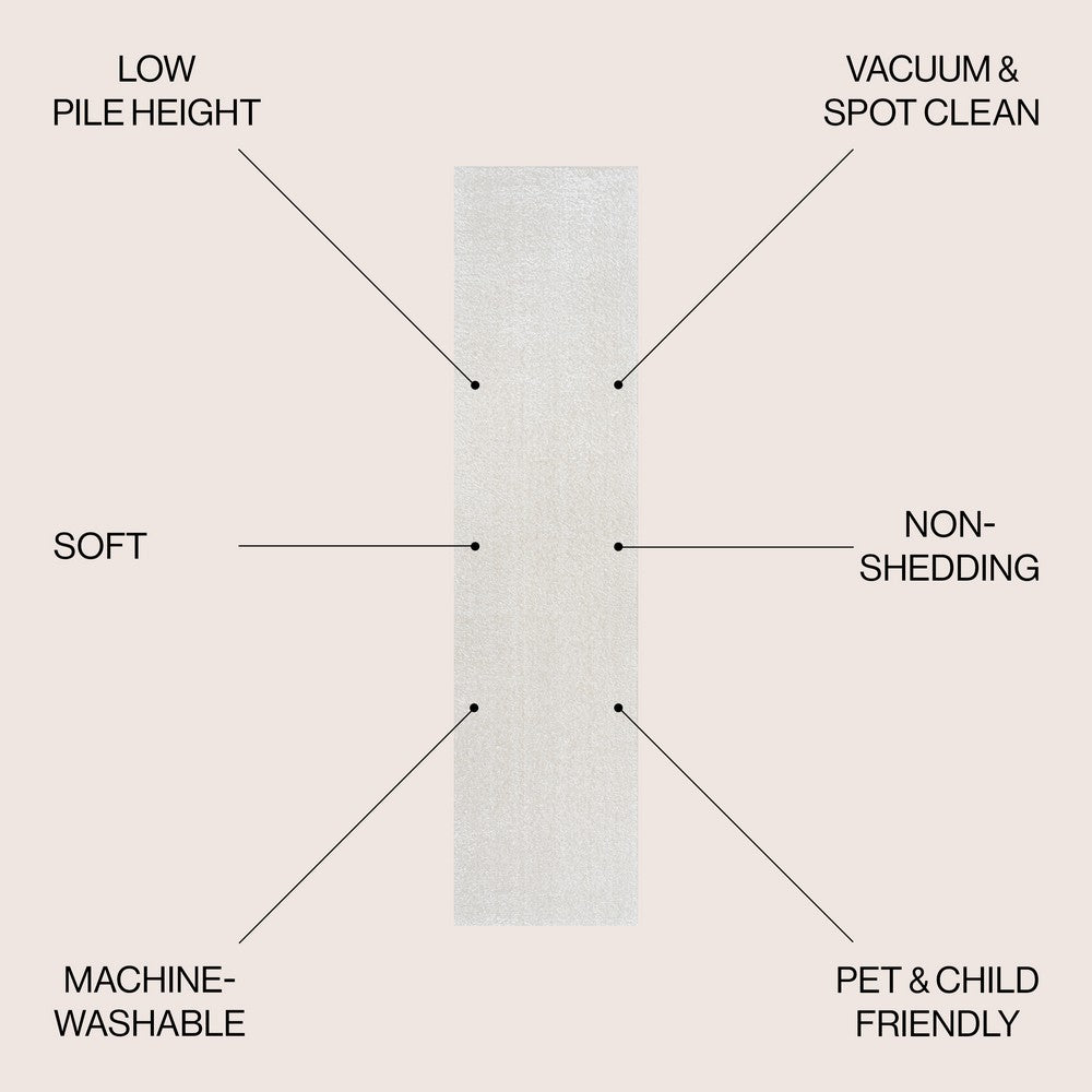 Alexander Classic Solid Low-Pile Machine-Washable Area Rug