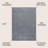 Alexander Classic Solid Low-Pile Machine-Washable Area Rug