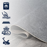 Alexander Classic Solid Low-Pile Machine-Washable Area Rug