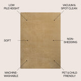 Alexander Classic Solid Low-Pile Machine-Washable Area Rug