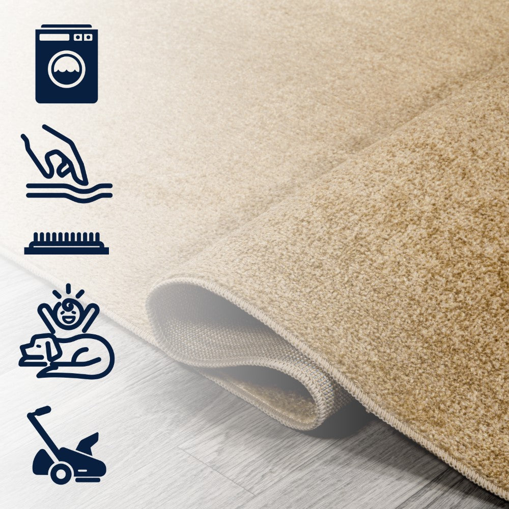 Alexander Classic Solid Low-Pile Machine-Washable Area Rug