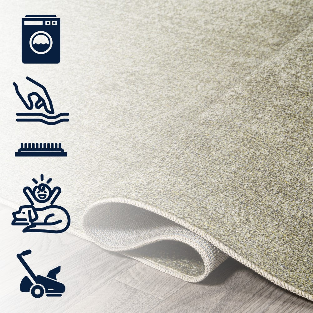 Alexander Classic Solid Low-Pile Machine-Washable Area Rug