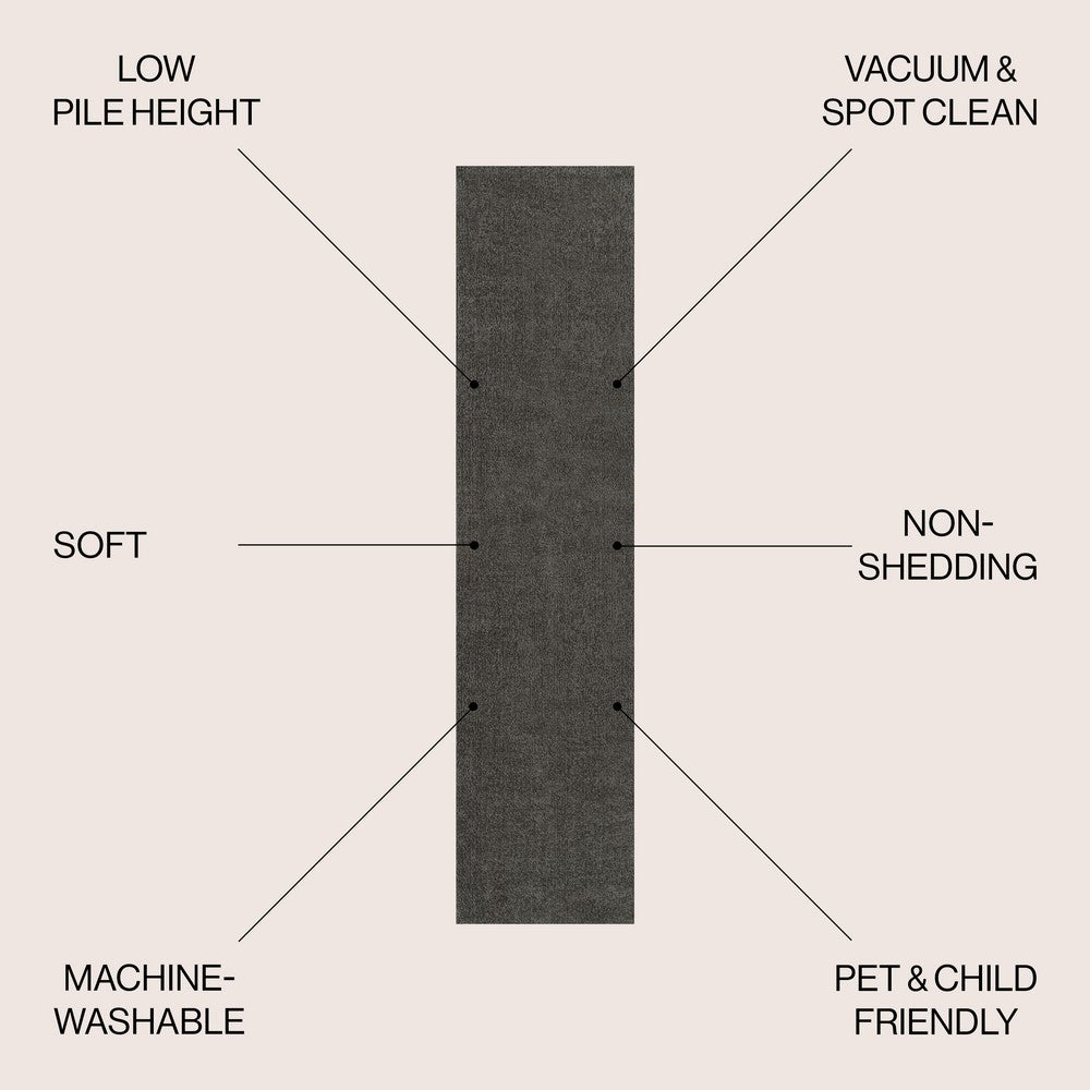 Alexander Classic Solid Low-Pile Machine-Washable Area Rug