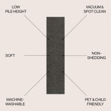 Alexander Classic Solid Low-Pile Machine-Washable Area Rug