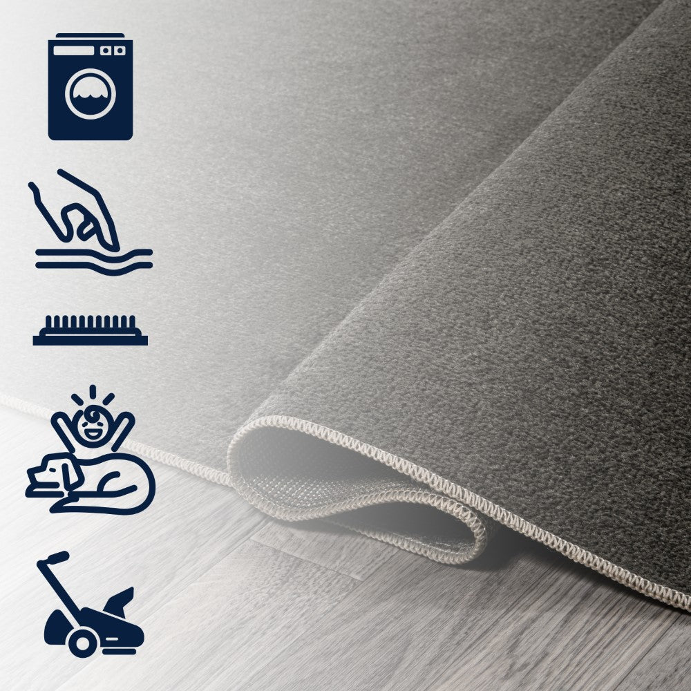 Alexander Classic Solid Low-Pile Machine-Washable Area Rug