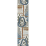 Rocks Abstract Glam Botanical Machine-Washable Area Rug