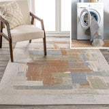 Mohawk Abstract Coastal Watercolor Machine-Washable Area Rug