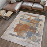 Mohawk Abstract Coastal Watercolor Machine-Washable Area Rug