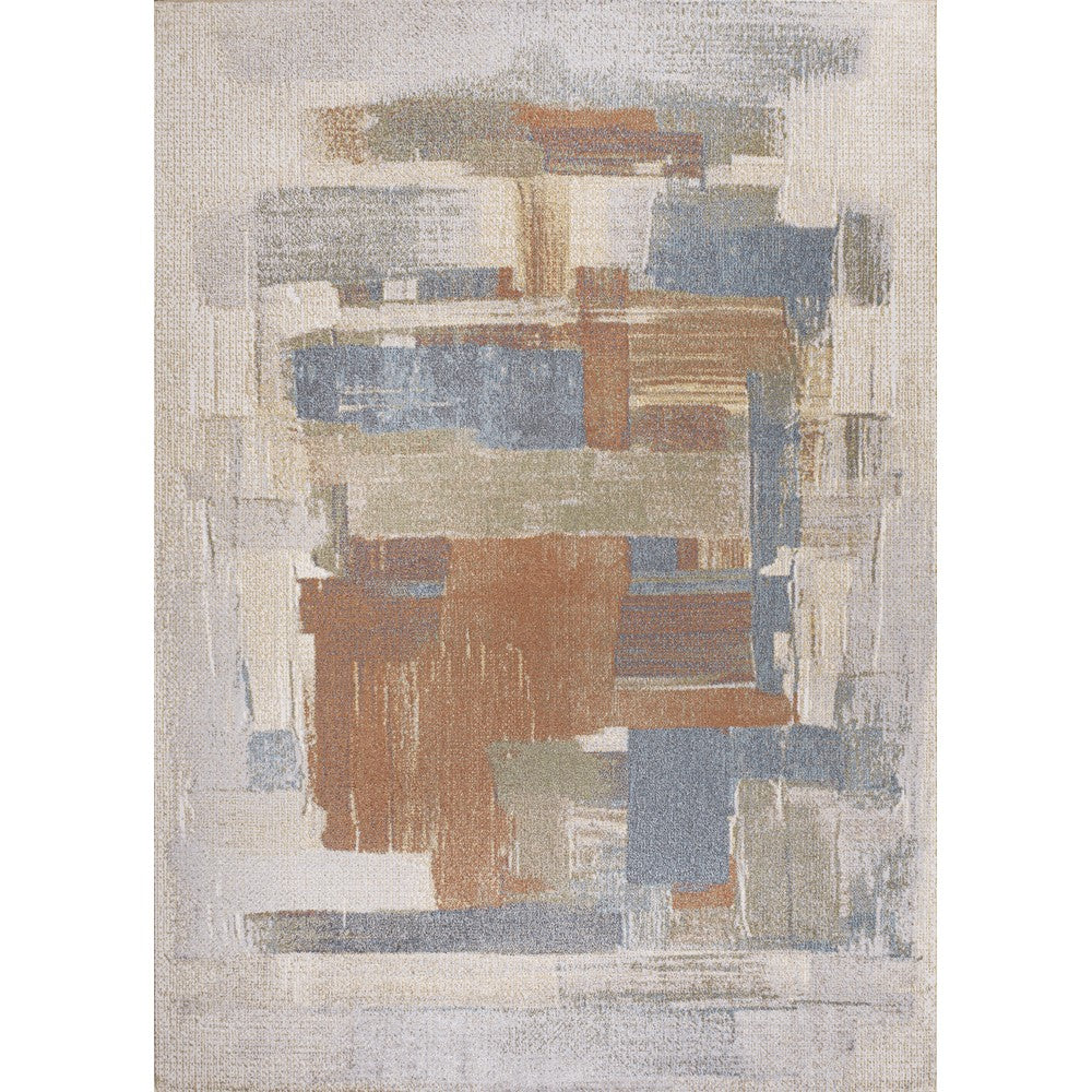 Mohawk Abstract Coastal Watercolor Machine-Washable Area Rug