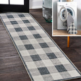 Cottage Gradient Plaid Cottage Machine-Washable Area Rug