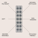 Cottage Gradient Plaid Cottage Machine-Washable Area Rug