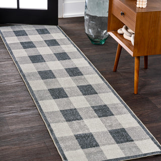 Cottage Gradient Plaid Cottage Machine-Washable Area Rug