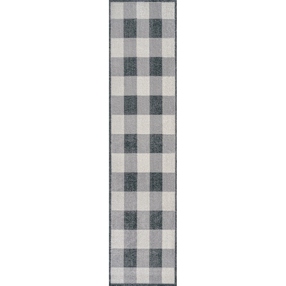 Cottage Gradient Plaid Cottage Machine-Washable Area Rug