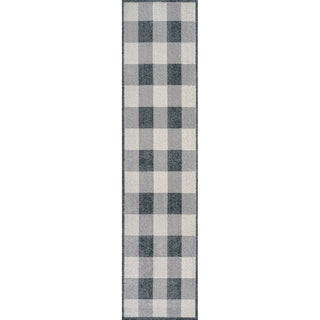Cottage Gradient Plaid Cottage Machine-Washable Area Rug