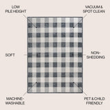 Cottage Gradient Plaid Cottage Machine-Washable Area Rug
