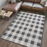 Cottage Gradient Plaid Cottage Machine-Washable Area Rug