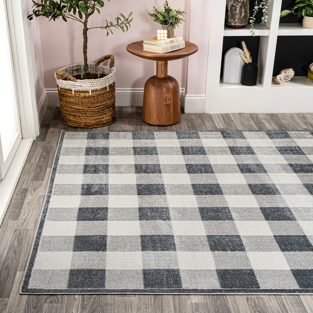 Cottage Gradient Plaid Cottage Machine-Washable Area Rug