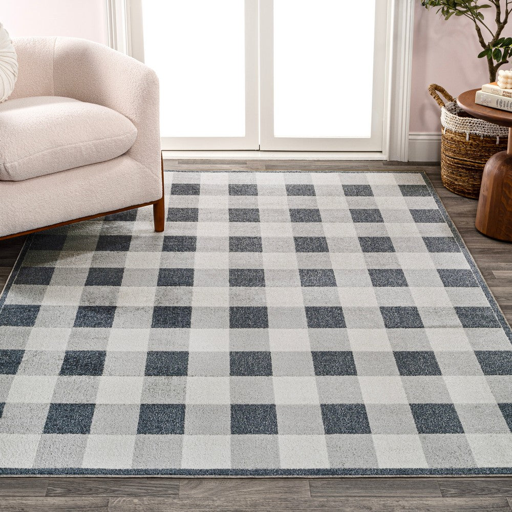 Cottage Gradient Plaid Cottage Machine-Washable Area Rug