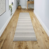 Carolina Two-Tone Striped Classic Low-Pile Machine-Washable Area Rug