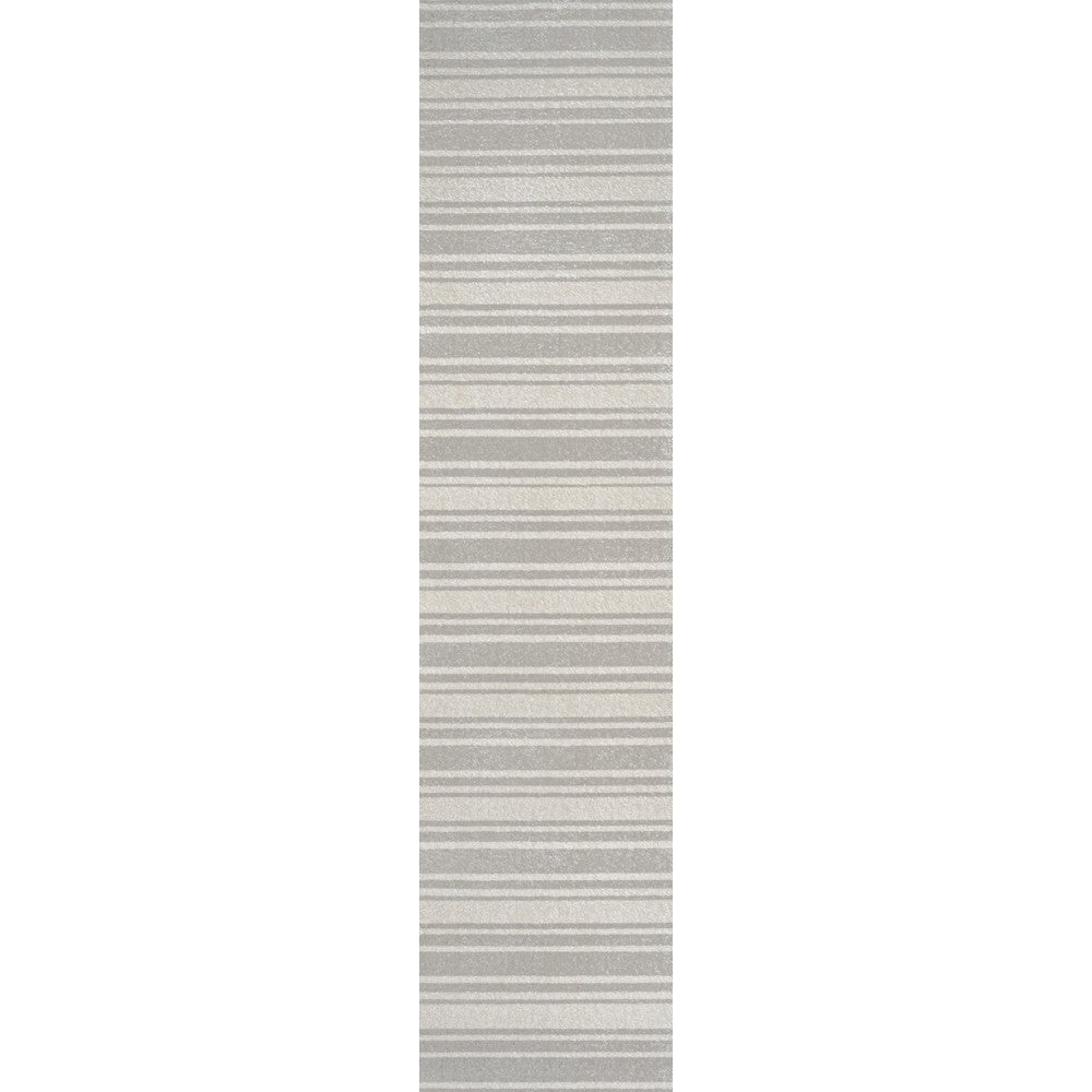Carolina Two-Tone Striped Classic Low-Pile Machine-Washable Area Rug