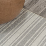 Carolina Two-Tone Striped Classic Low-Pile Machine-Washable Area Rug